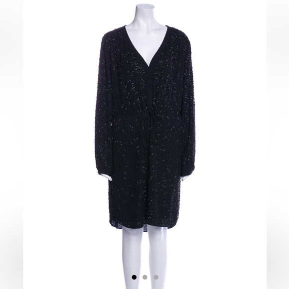 Diane von Furstenberg "Shirley" beaded Dress NWT Sz 14 - Picture 5 of 6